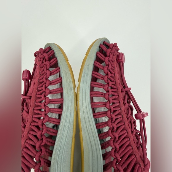 KEEN UNEEK Burgundy Cord Sandals Lightweight Comfort Outdoor Slip-On Shoes SZ 10 - Picture 5 of 16